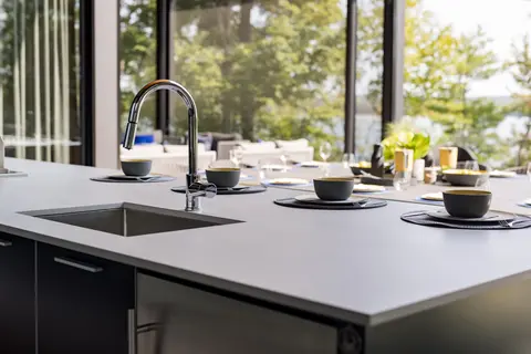 Lux Station Grill outdoor kitchen in black